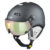 CP Carachillo Carbon zwart-wit mat skihelm – meekleurend & polariserend Vizier (3 Keuzes) 2122 CP706pv