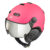 CP Carachillo roze fluo mat skihelm – meekleurend Vizier (4 Keuzes) 2122 CP708vm